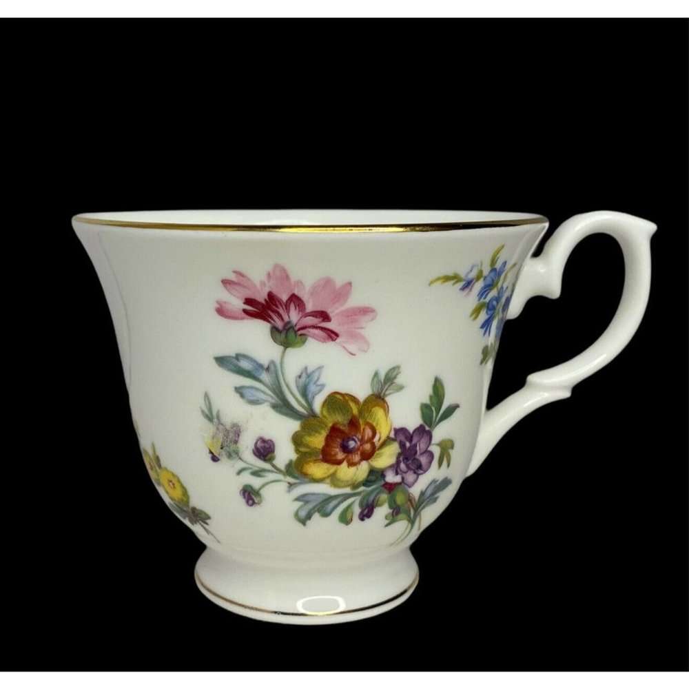 Royal Winchester Tea Cup Multicolor Floral Gold Trim Bone China England